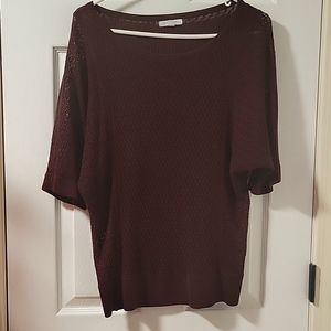 New York & Company Maroon Size L knit top